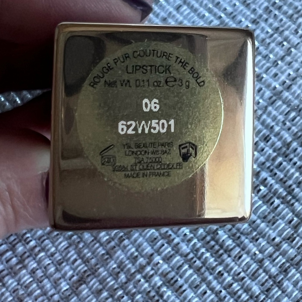 NEW YSL Rouge Pur Couture Lipstick The Bold #6 Reignited Amber - Picture 7 of 7